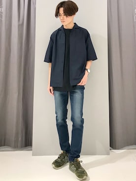 「黒Tシャツ」｜_kaitoさん（メンズ・168cm・20代）の春コーディネート