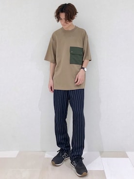 「ストライプパンツ」｜_kaitoさん（メンズ・168cm・20代）の夏コーディネート