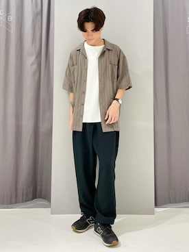「ラップパンツ」｜「アイテム（スラックス）」を使った、_kaitoさん（メンズ・168cm）の夏コーディネート