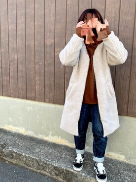 「koe（コエ）のアイテム（その他アウター）」を使った、mao*さん（レディース・155cm）の冬コーディネート