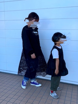 「チャックテイラー」｜「アイテム（ワンピース/ドレス）」を使った、mao*さん（レディース・155cm）の秋コーディネート