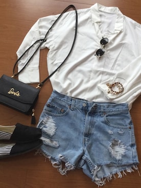 「Barbie（バービー）のアイテム（バッグ）」を使った、KAEさん（レディース・157cm）の春コーディネート