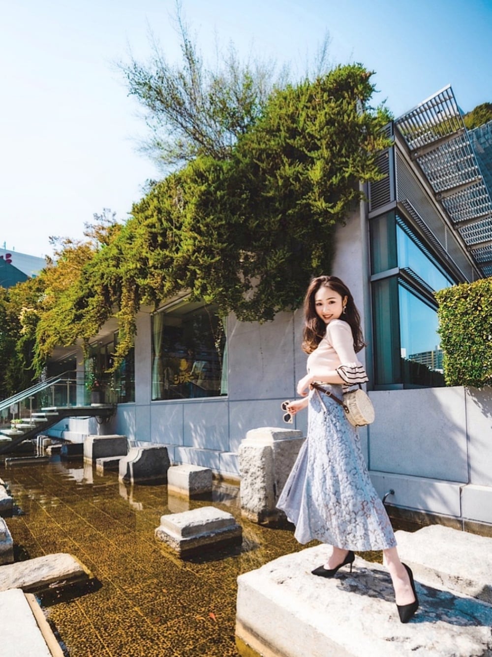「ロングスカート、ootd、大人コーデ、初投稿」｜「Ｃherie Monaのアイテム（トップス、ピンク系）」を使った、naさん（レディース・161cm）の夏コーディネートの1枚目の写真