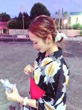 「Honeys（ハニーズ）のアイテム（水着/着物・浴衣）」を使った、naさん（レディース・161cm）の夏コーディネート
