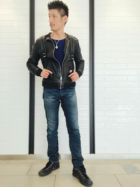 林田雅雄さん（メンズ・177cm）の春コーディネート