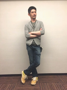 林田雅雄さん（メンズ・177cm）の春コーディネート