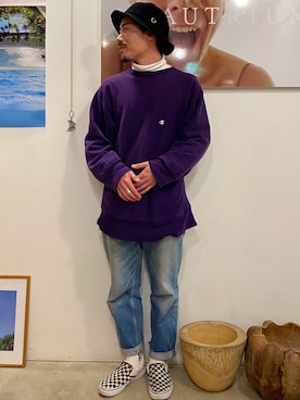 「アイテム（スリッポン）」を使った、yukikwamura0725さん（メンズ・170cm・20代）の冬コーディネート