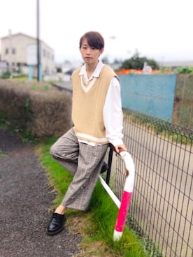 早川陸さん(メンズ・176cm)の秋コーディネート