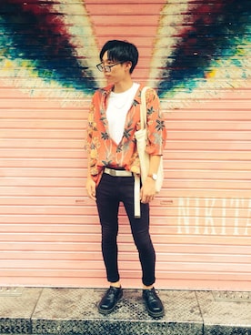 「jiggys shop（ジギーズショップ）のアイテム（パンツ）」を使った、たいちゃんさん（メンズ・170cm・20代）の夏コーディネート