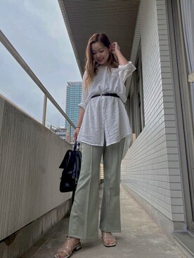 「AS KNOW AS PINKY（アズノゥアズピンキー）のアイテム（サンダル）」を使った、aikaさん（レディース・165cm）の秋コーディネート