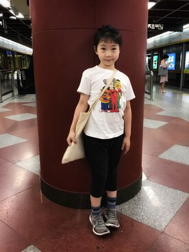 「no brand（ノーブランド）のアイテム（その他）」を使った、AshleyFatherさん（キッズ・135cm）の夏コーディネート