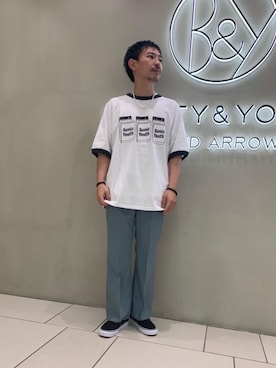 「sonic youth（ソニックユース）のアイテム」を使った、Kikuta Daisukeさん（メンズ・164cm）の夏コーディネート