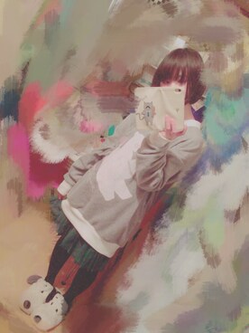 「はらぺこ商店」｜しろねこ。さん（レディース・149cm）の冬コーディネート