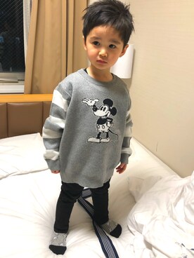 「Rodeo Crowns KIDS（ロデオクラウンズ　キッズ）のアイテム」を使った、SHUNKIさん（キッズ・100cm）の冬コーディネート