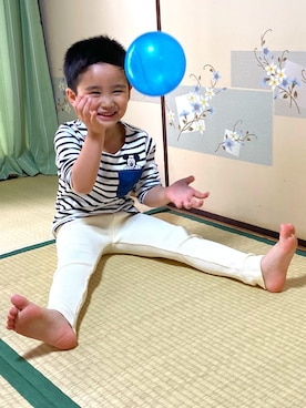 「BASE（ベース）のアイテム」を使った、SHUNKIさん（キッズ・110cm）の春コーディネート