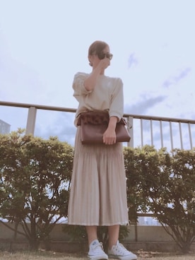 「N°21（ヌメロ ヴェントゥーノ）のアイテム（バッグ）」を使った、ゆうさん（レディース・160cm）の秋コーディネート