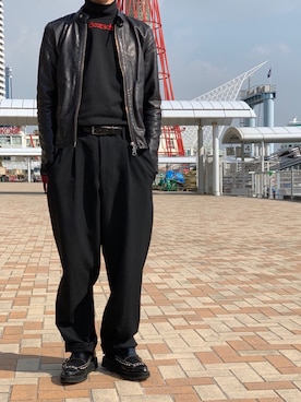 「JOHN LAWRENCE SULLIVAN（ジョンローレンスサリバン）のアイテム（その他シューズ）」を使った、كوؤوكيさん（メンズ・170cm）の春コーディネート