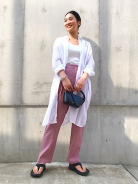 「ARMEN（アーメン）のアイテム」を使った、Matsumotoさん（レディース・162cm）の春コーディネート