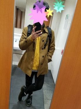 「Dr. Martens（ドクターマーチン）のアイテム（モカシン/デッキシューズ）」を使った、@MASAさん（メンズ・165cm）の冬コーディネート