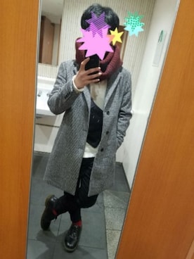「Dr. Martens（ドクターマーチン）のアイテム（モカシン/デッキシューズ）」を使った、@MASAさん（メンズ・165cm）の冬コーディネート