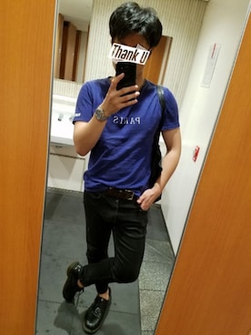 「Dr. Martens（ドクターマーチン）のアイテム（モカシン/デッキシューズ）」を使った、@MASAさん（メンズ・165cm）の夏コーディネート