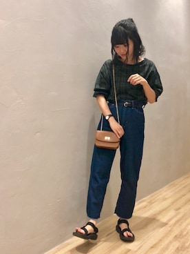 「Teva（テバ）のアイテム」を使った、ぷくもちょさん（レディース・157cm）の夏コーディネート