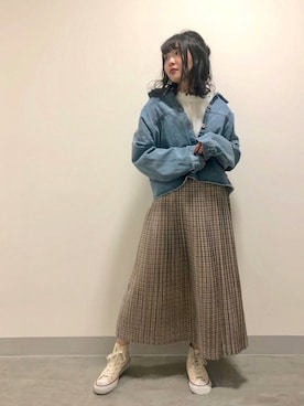 「E hyphen world gallery（イーハイフンワールドギャラリー）のアイテム」を使った、ぷくもちょさん（レディース・157cm）の冬コーディネート