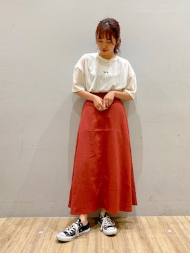 「FILA（フィラ）のアイテム」を使った、ぷくもちょさん（レディース・157cm）の秋コーディネート