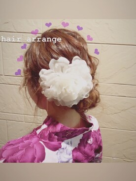 「髪飾り」｜ʏᴜᴜᴋᴀ✮さん（レディース・156cm）の夏コーディネート