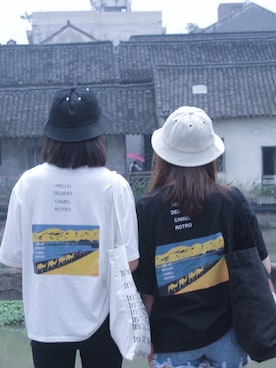 「BAKER（ベイカー）のアイテム」を使った、Suntong哟さん（レディース・166cm）の冬コーディネート