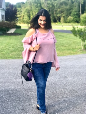 「Kensie   （-）のアイテム」を使った、Karishma Jawedさん（レディース・157cm）の秋コーディネート