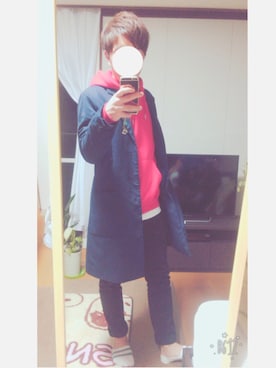 「おでかけ」｜「アイテム（チェスターコート）」を使った、MIZUKI@プチプラさん（メンズ・167cm）の春コーディネート