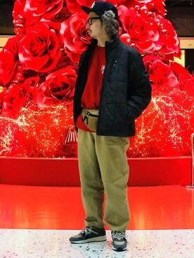 「NEWERA」｜「アイテム（ブルゾン）」を使った、AVIREX HIDEO.Yさん（メンズ・168cm）の冬コーディネート