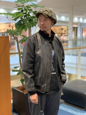 「コーディネート」｜「アイテム（ミリタリージャケット）」を使った、AVIREX HIDEO.Yさん（メンズ・168cm）の秋コーディネート