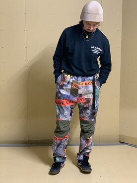 「ラブアンドピース2020」｜「アイテム（スウェット）」を使った、AVIREX HIDEO.Yさん（メンズ・168cm）の秋コーディネート