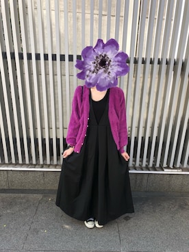 「coca（coca）（コカ）のアイテム（ワンピース、ブラック系）」を使った、ちこさん（レディース・153cm）の秋コーディネート