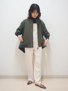 「UNITED ARROWS（ユナイテッドアローズ）のアイテム（オールインワン・サロペット）」を使った、小野田桃子さん（レディース・163cm）の春コーディネート