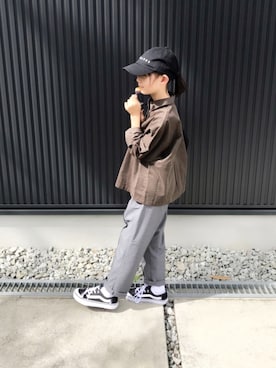 「ラブアンドピース2020」｜「アイテム（キャップ）」を使った、saaさん（キッズ・134cm）の秋コーディネート