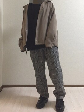「秋冬」｜「アイテム（その他アウター）」を使った、もっちーさん（メンズ・164cm）の冬コーディネート