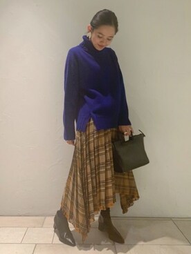 「STUDIOUS（ステュディオス）のアイテム（アクセサリー）」を使った、studious_takabaさん（レディース・157cm）の秋コーディネート