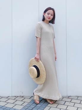 「STUDIOUS（ステュディオス）のアイテム（ワンピース/ドレス）」を使った、studious_takabaさん（レディース・157cm）の春コーディネート