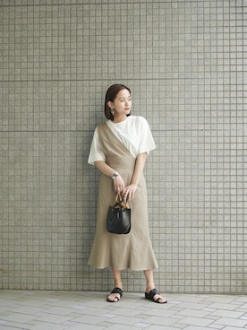 「STUDIOUS（ステュディオス）のアイテム（ワンピース/ドレス）」を使った、studious_takabaさん（レディース・157cm）の春コーディネート