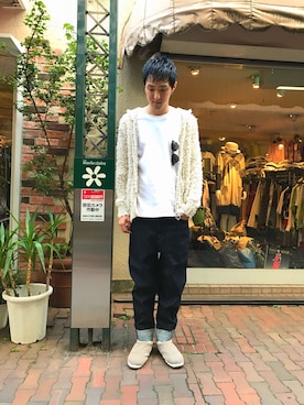「NEIL BARRETT（ニールバレット）のアイテム（パンツ）」を使った、Renさん（メンズ・181cm）の春コーディネート