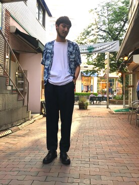 「NEIL BARRETT（ニールバレット）のアイテム（ローファー）」を使った、Renさん（メンズ・181cm）の夏コーディネート