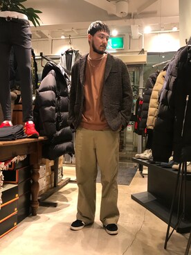 「INDIVIDUAL SENTIMENTS（インディビジュアルセンチメンツ）のアイテム」を使った、Renさん（メンズ・182cm）の冬コーディネート