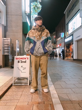 「kolor BEACON（カラービーコン）のアイテム（ジャケット/アウター）」を使った、Renさん（メンズ・182cm）の秋コーディネート