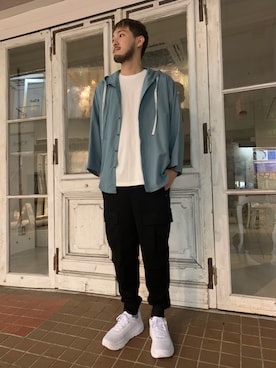 「OURET（オーレット）のアイテム（Tシャツ/カットソー）」を使った、Renさん（メンズ・182cm）の夏コーディネート