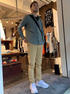 「SOLIDO（ソリード）のアイテム」を使った、Renさん（メンズ・182cm）の夏コーディネート