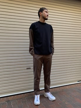 「WRAPINKNOT（ラッピンノット）のアイテム（パンツ）」を使った、Renさん（メンズ・182cm）の夏コーディネート