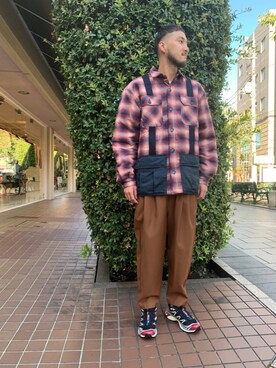 「MYAR（マイヤー）のアイテム」を使った、Renさん（メンズ・182cm）の秋コーディネート